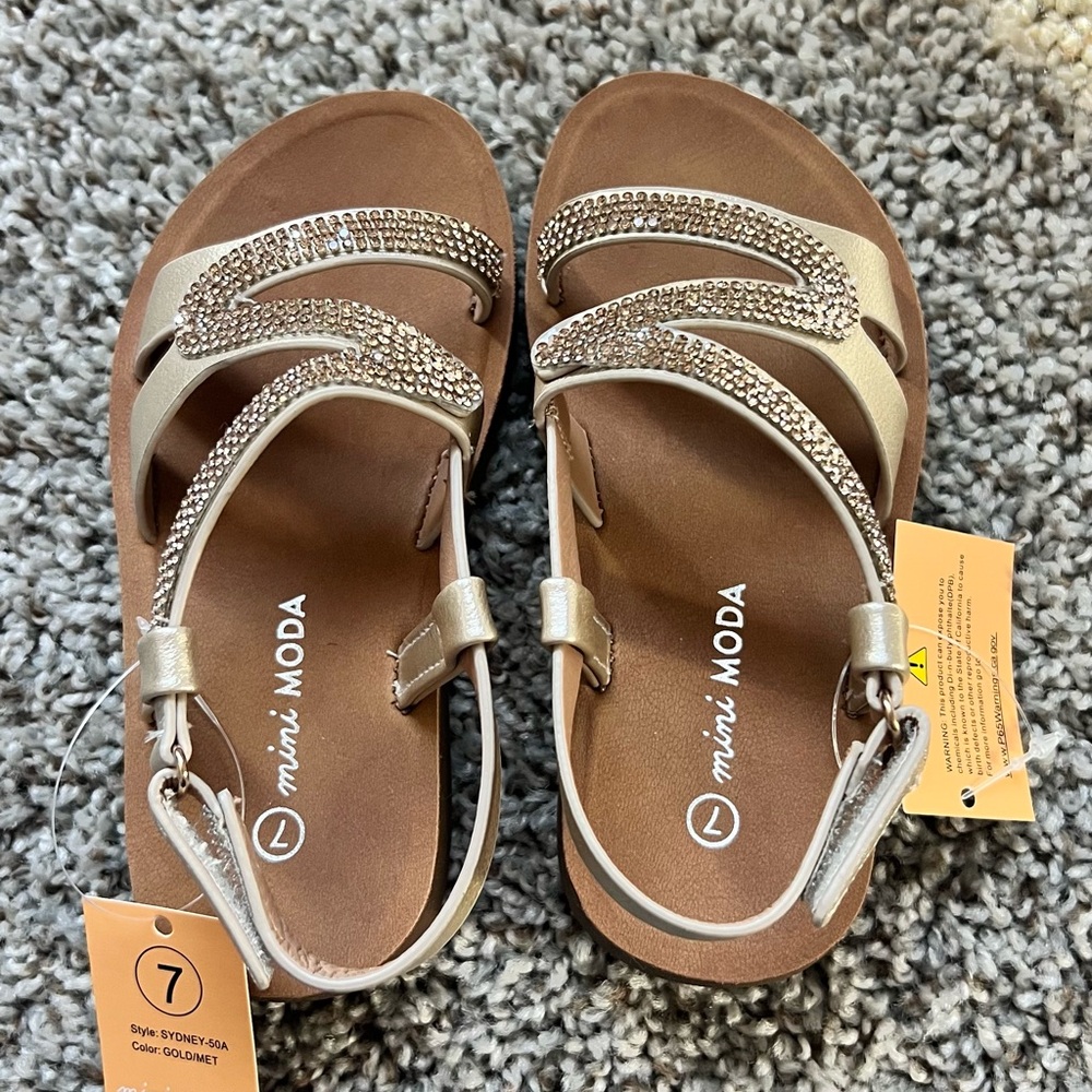 Gold Kids Sandals